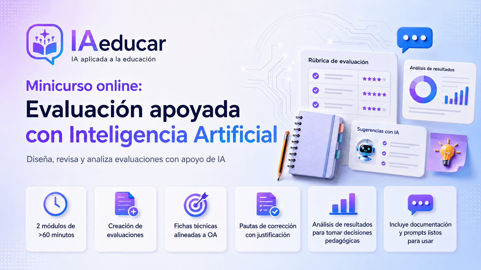 Minicurso online sobre evaluación apoyada con inteligencia artificial