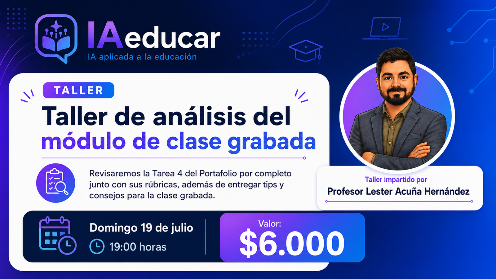 Taller de análisis del módulo de clase grabada del Portafolio Docente 2026