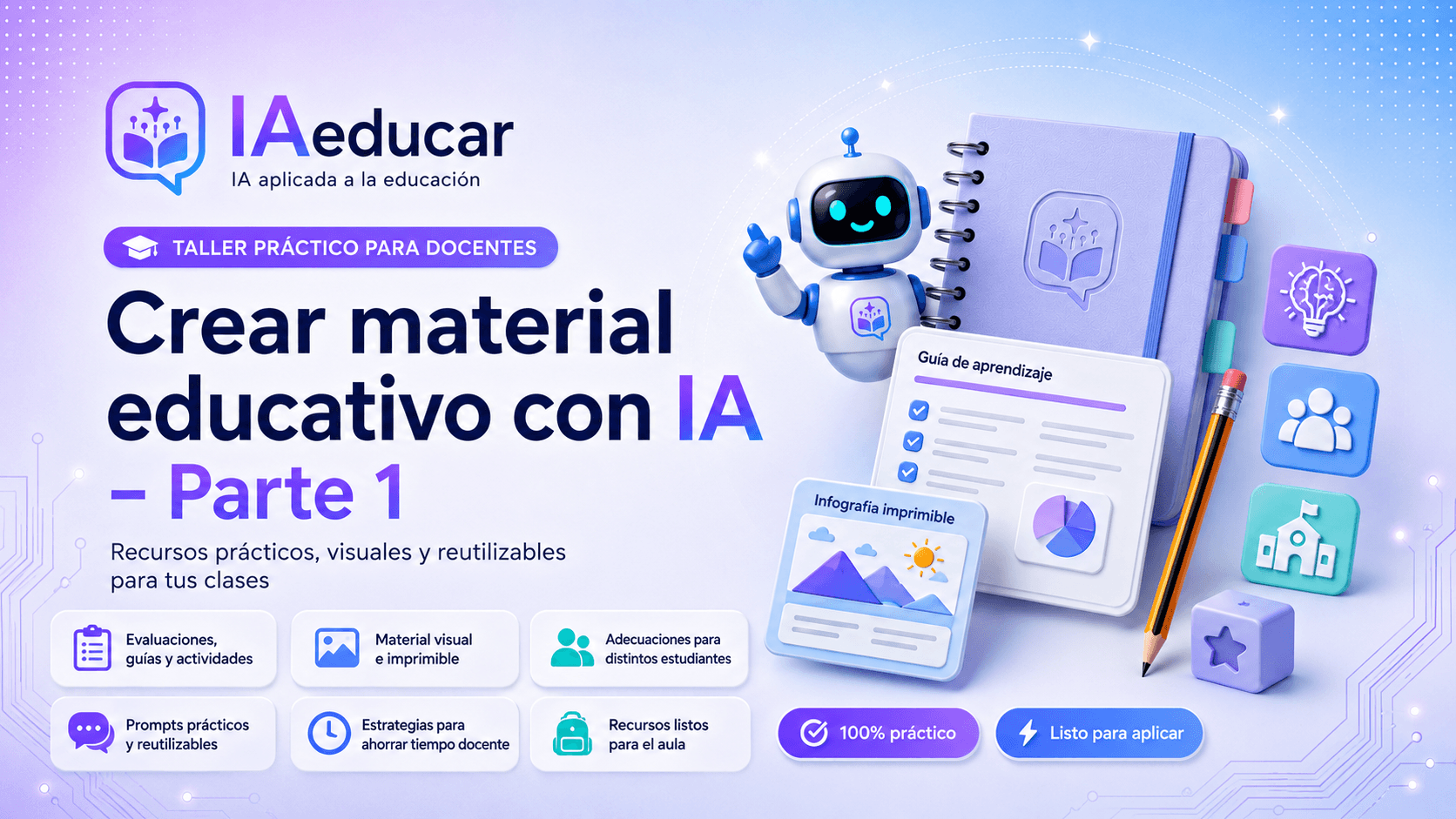 Taller práctico para crear material educativo con inteligencia artificial